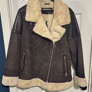 Michaels Cream and Brown Teddy Jacket